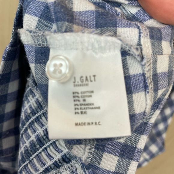 John Galt / Brandy Melville Gingham Crop top in Light Blue - VGUC - Picture 6 of 9